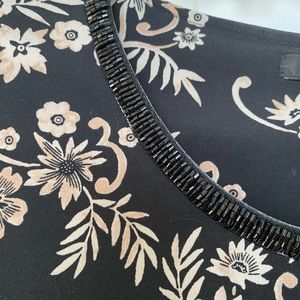 Alfani Black and Beige Dressy Top (L)